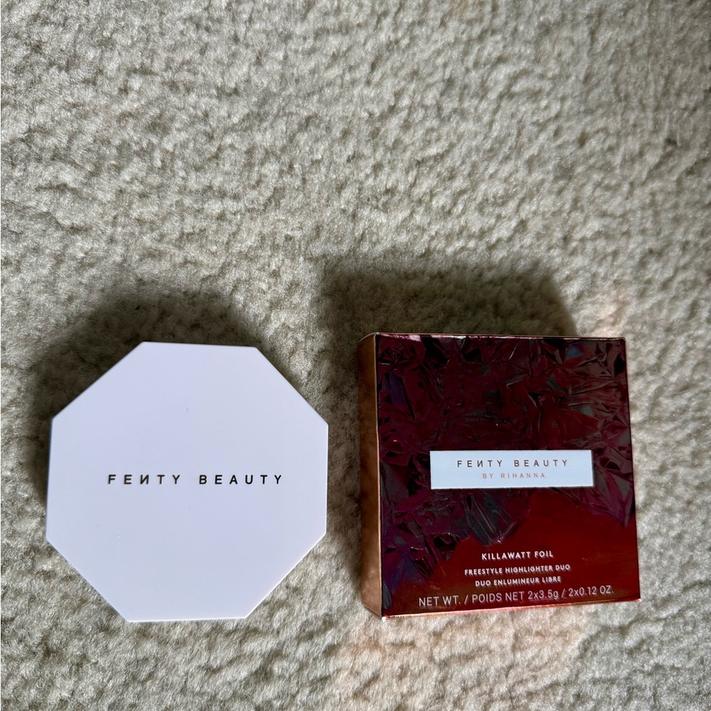 Fenty Beauty Highlighter Brown Silver /Sand Castle , Minto Mojito Luxurious Glow - Picture 4 of 7
